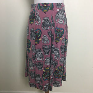 LuLaRoe Madison Mauve Owl Print Skirt